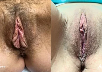 labiaplasty before and after photo by mona hardas md cosmetic gynecology in flint mi
