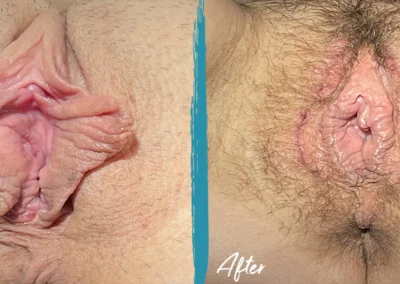 labiaplasty before and after photo by mona hardas md cosmetic gynecology in flint mi