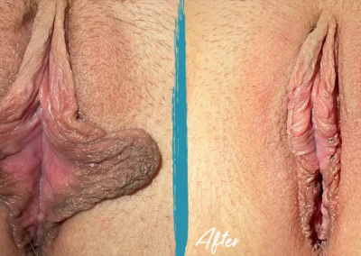 labiaplasty before and after photo by mona hardas md cosmetic gynecology in flint mi