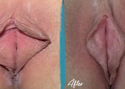 clitoral hood reduction before and after photo by mona hardas md cosmetic gynecology in flint mi